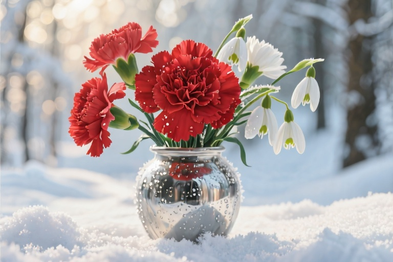 January Birth Flowers Carnation and Snowdrop Secrets