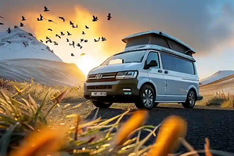 Iceland Camper Van Adventure with Puffins and Volcano